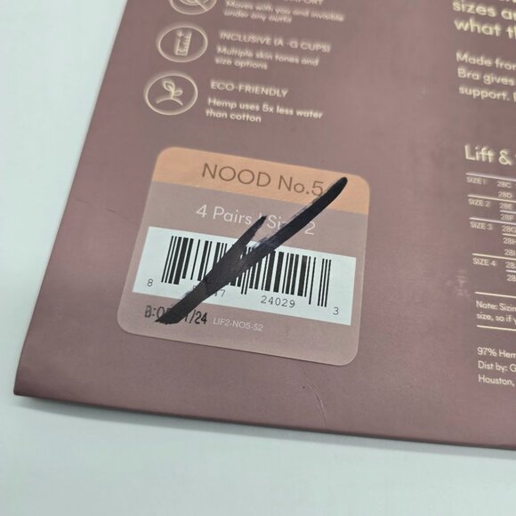 NOOD The Game Changer Bra Womens Size 2 Beige Lift & Shape Adhesive Invisible - Picture 5 of 9